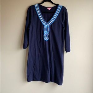 Lilly Pulitzer terry dress with neck detail